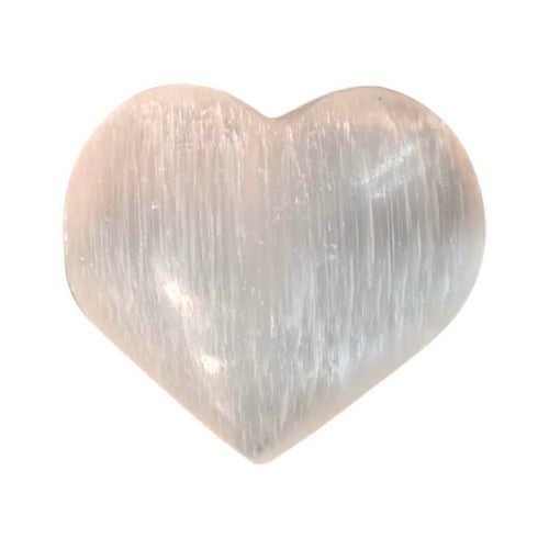 Selenit Herz – reines Licht in harmonischer Form