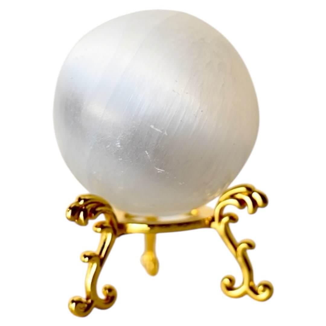 Selenit Kugel – reiner Kristall mit beruhigender Wirkung