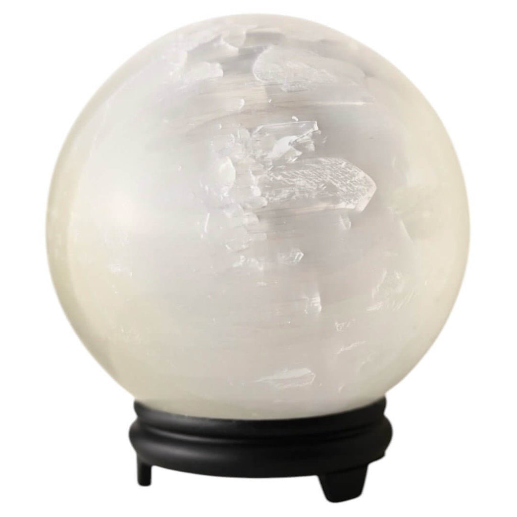 Große Selenit Kugel – strahlender Kristall für Klarheit des Geistes und friedvolle Atmosphäre