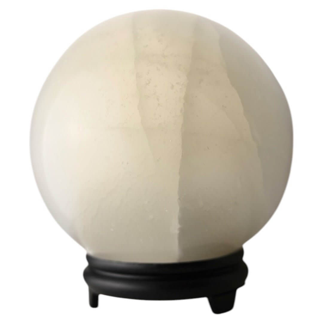 Große Selenit Kugel – strahlender Kristall für Klarheit des Geistes und friedvolle Atmosphäre