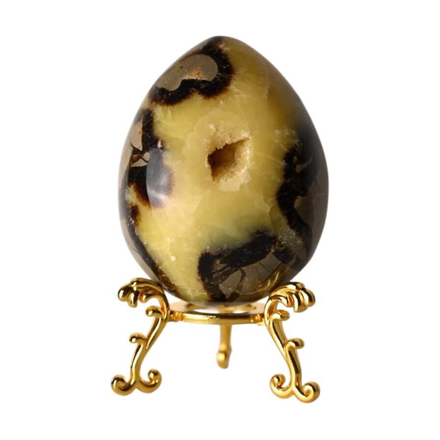 Ei aus Septarian – Kraftvolles Kristallobjekt für Sammler und Wohnräume