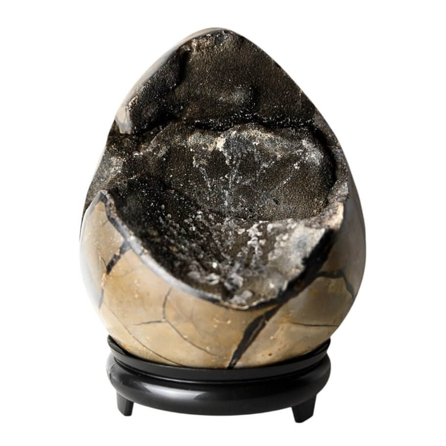 Riesiges Septarian Ei – Majestätisches Naturjuwel mit eindrucksvollen Drusen
