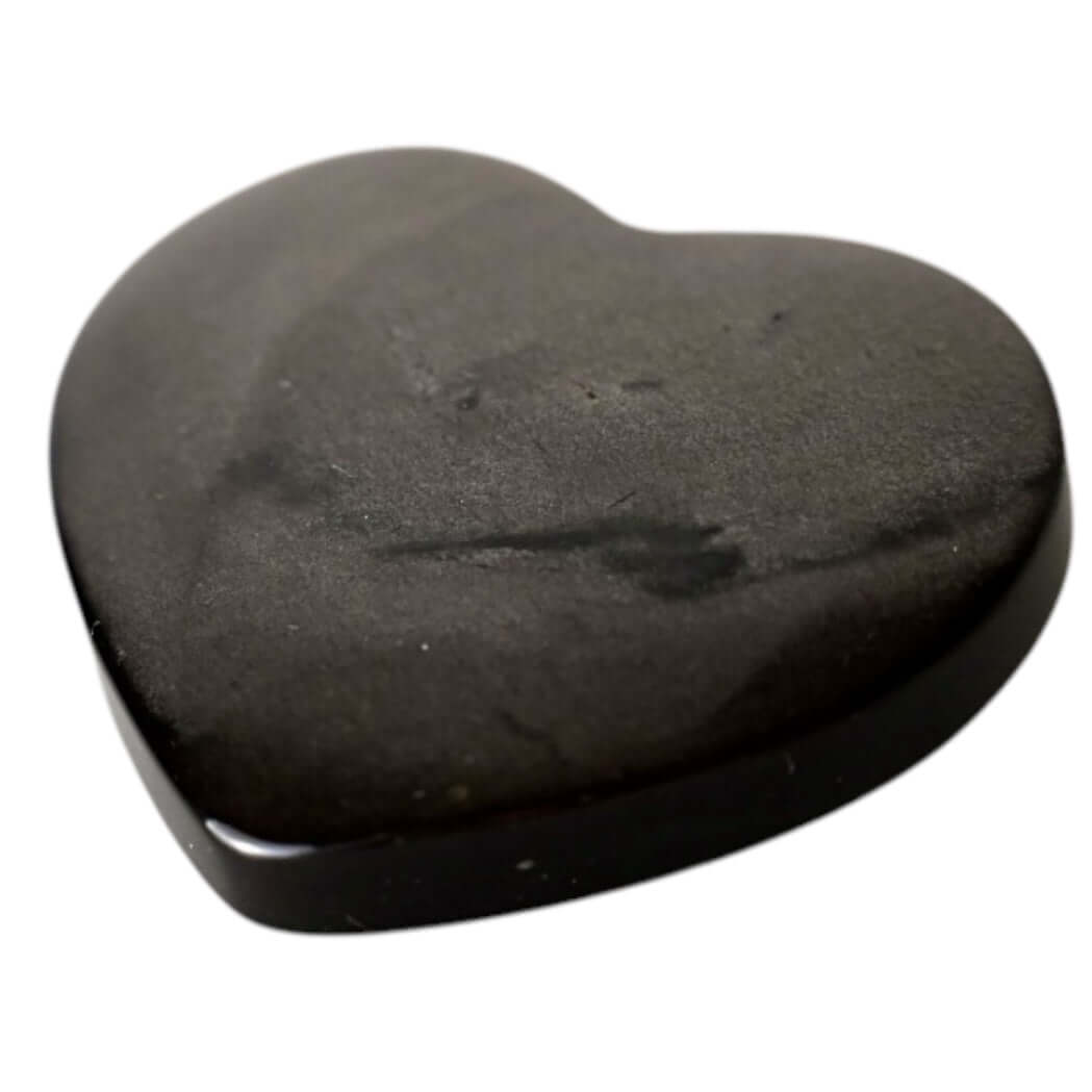 Silber Obsidian Herz – Schimmerndes Naturstück