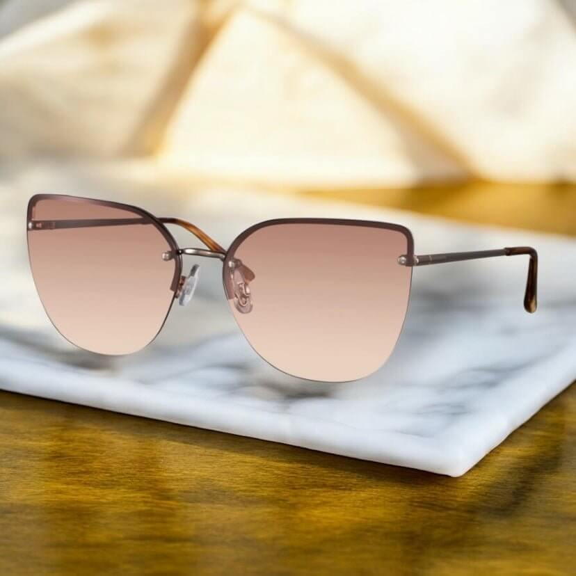 Auffällige Cateye Sonnenbrille in braun