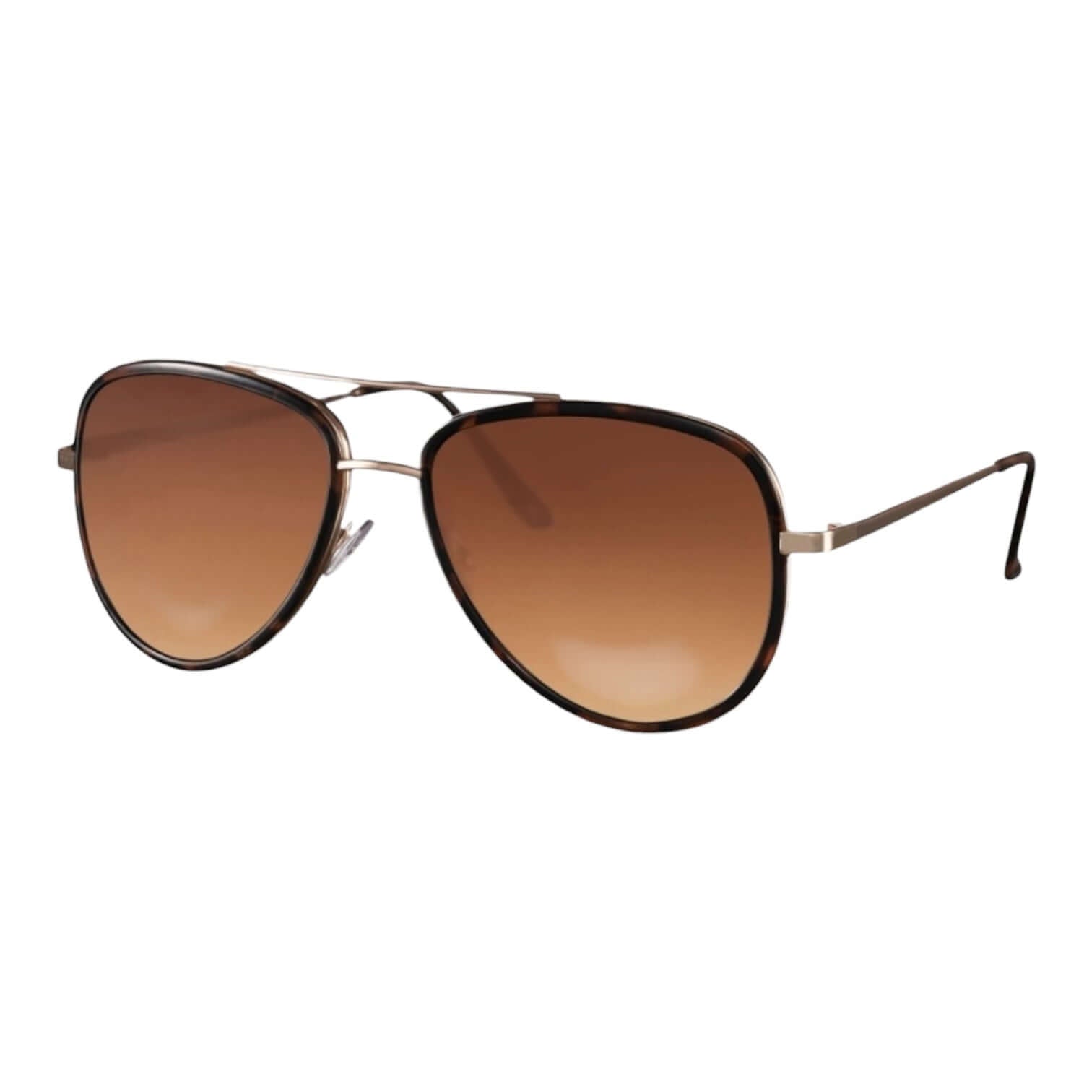 Auffällige braune Sonnenbrille mit Steg