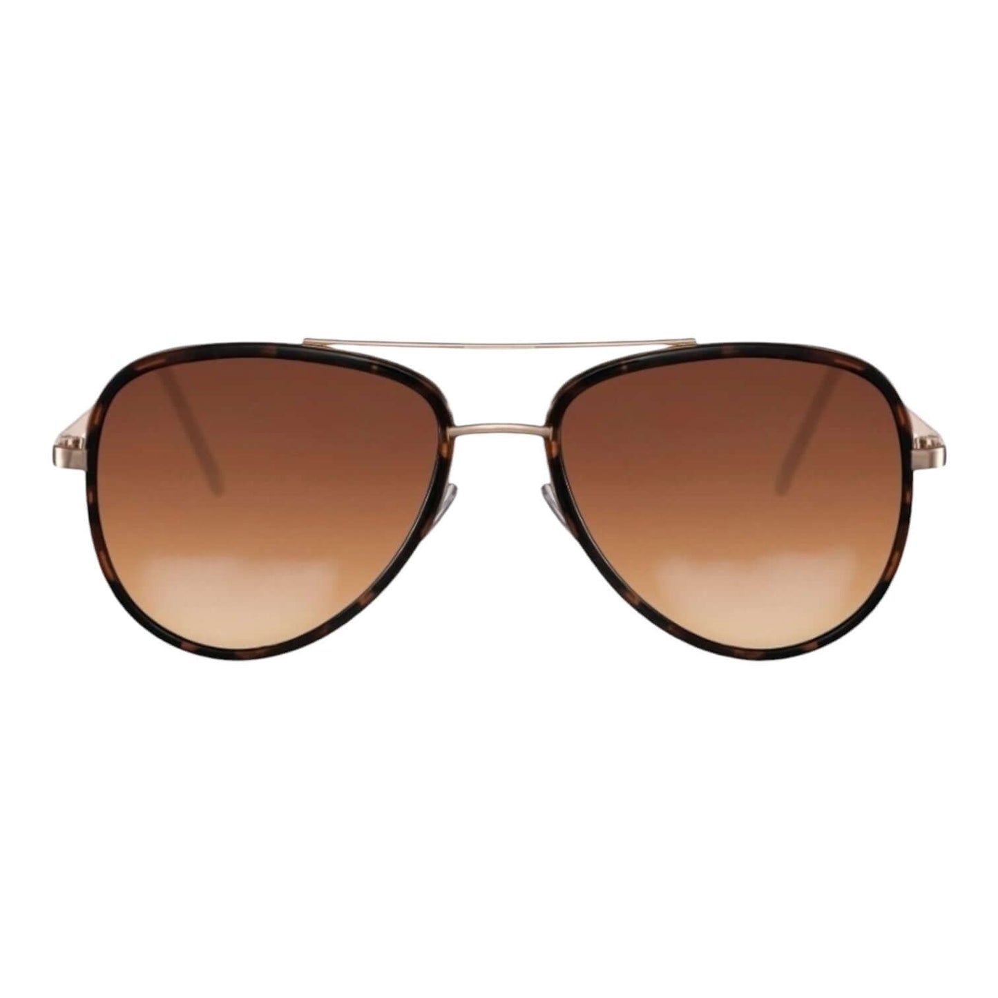 Auffällige braune Sonnenbrille mit Steg