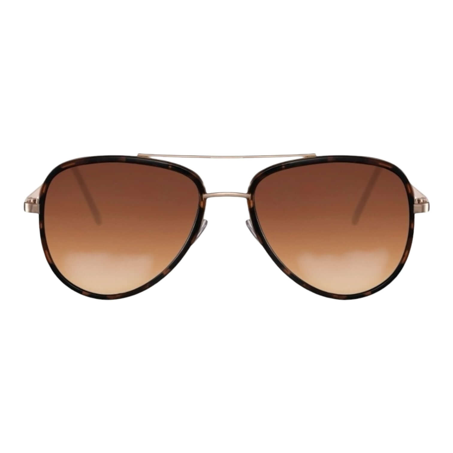 Auffällige braune Sonnenbrille mit Steg