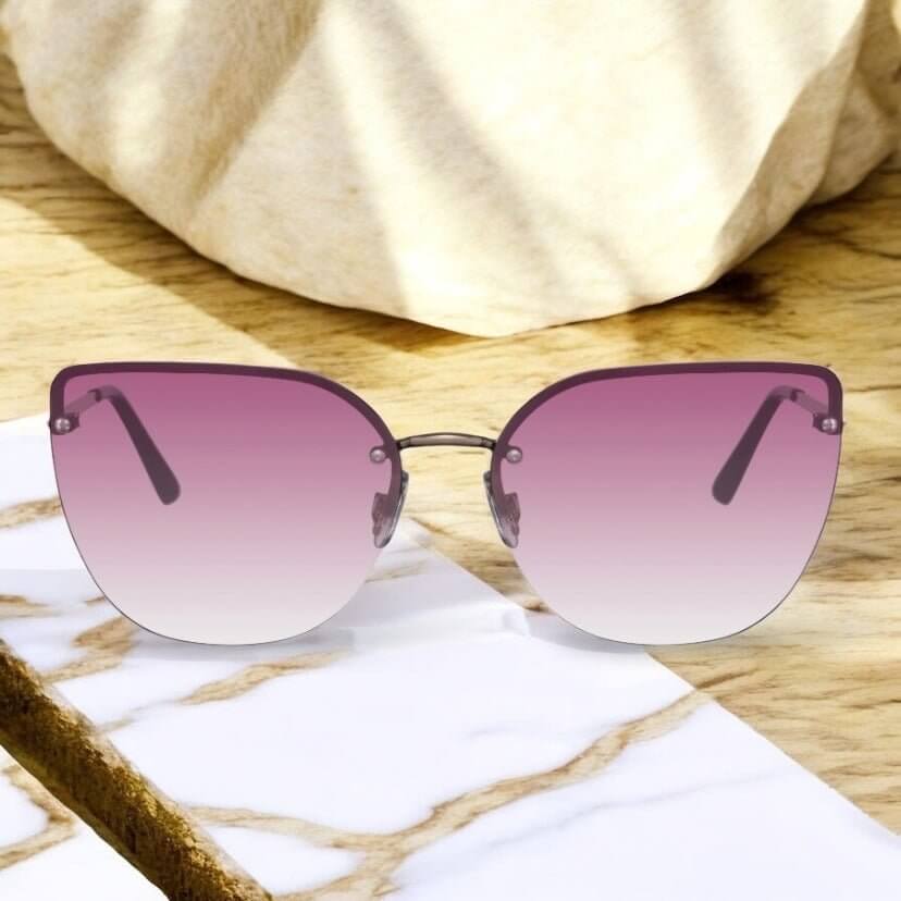 Auffällige Cateye Sonnenbrille in pink
