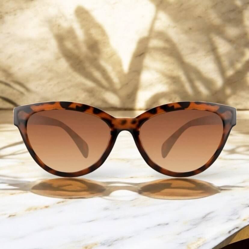 Gefleckte Sonnenbrille Cateye