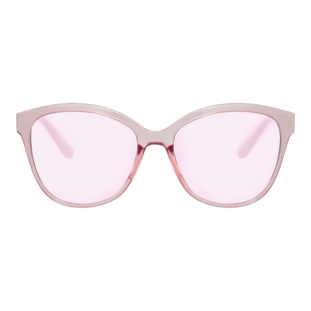 Auffällige durchsichtige Cateye Sonnenbrille in pink