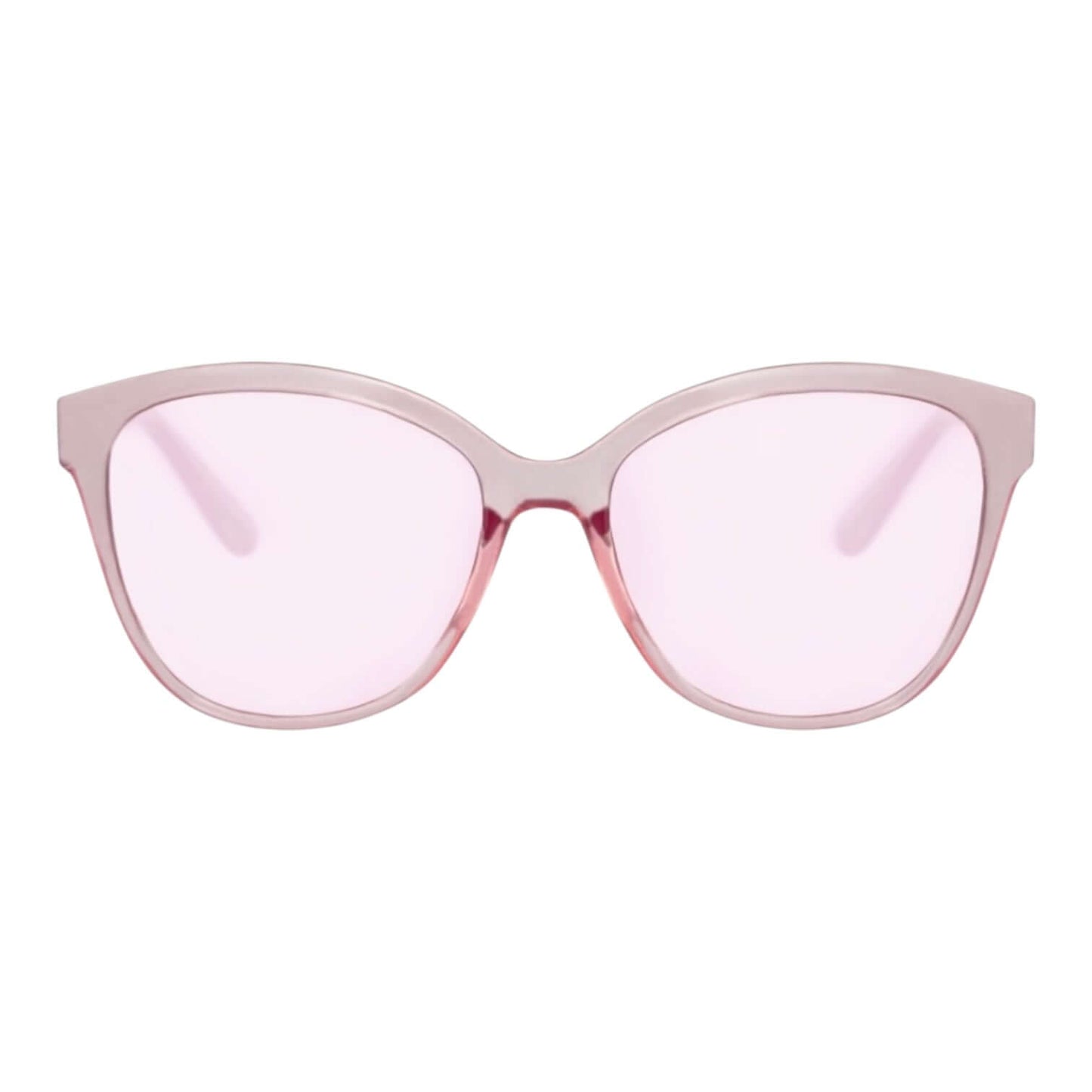 Auffällige durchsichtige Cateye Sonnenbrille in pink