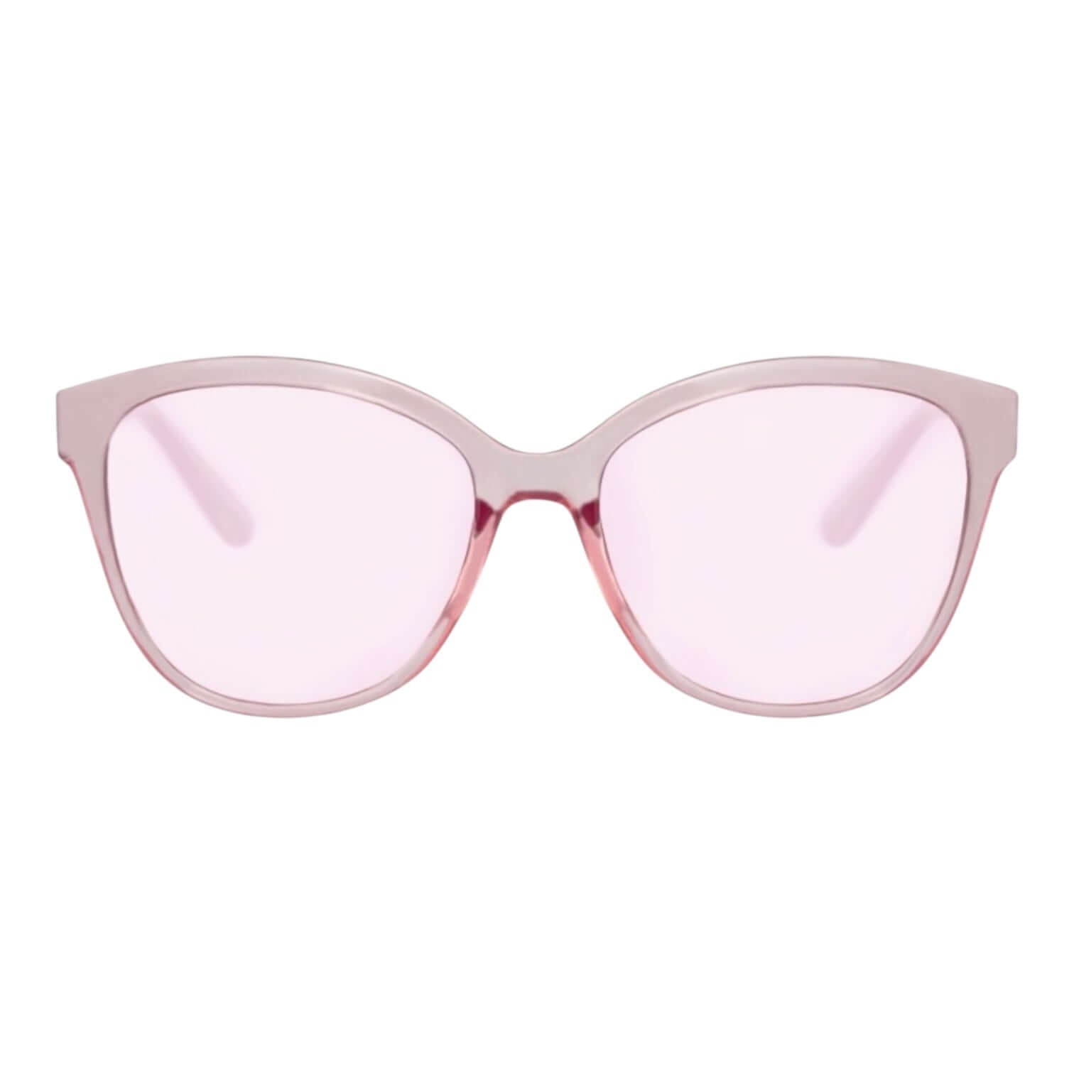 Auffällige durchsichtige Cateye Sonnenbrille in pink