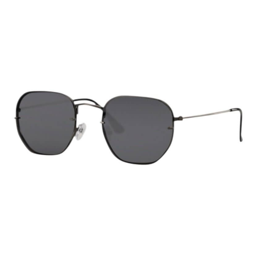 Schwarze eckige Sonnenbrille