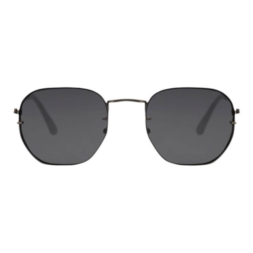 Schwarze eckige Sonnenbrille