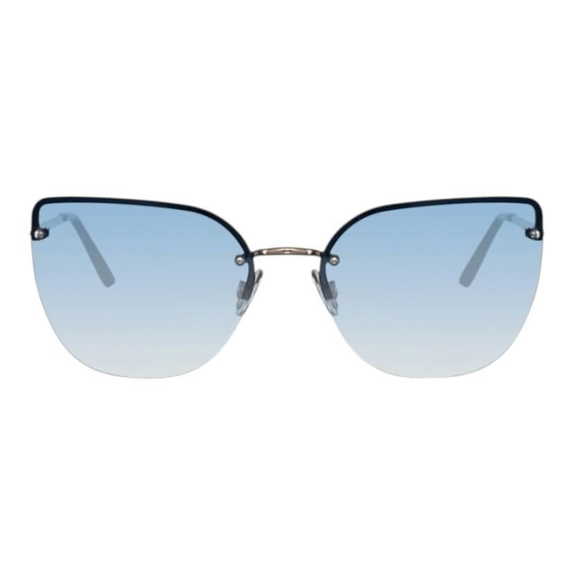 Auffällige Cateye Sonnenbrille in blau