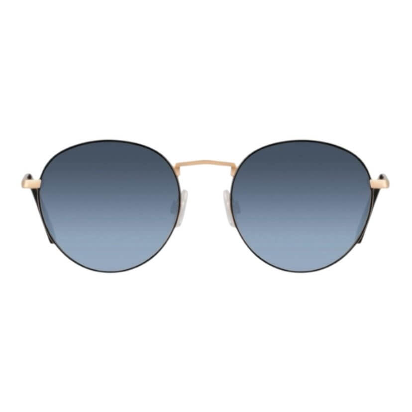 Goldene Sonnenbrille mit blauem Verlauf