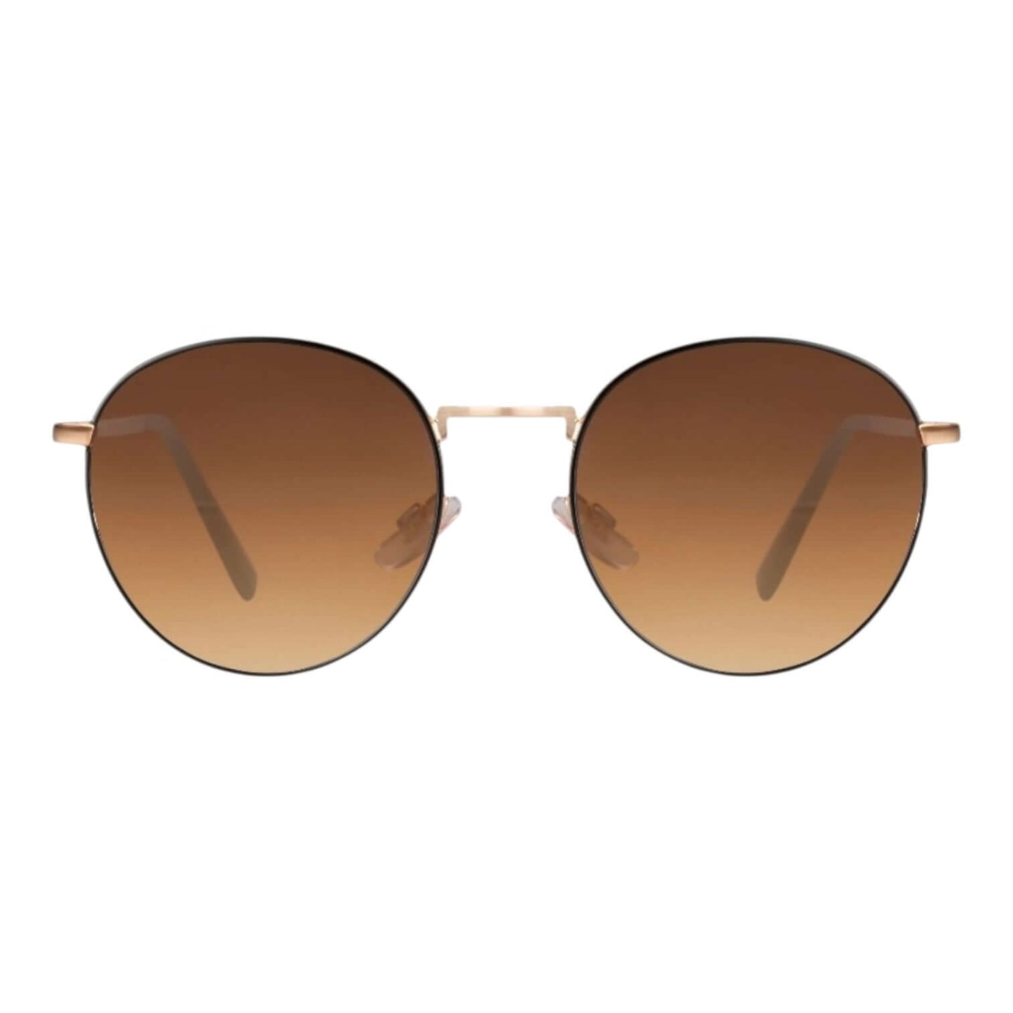 Goldene Sonnenbrille mit braunem Verlauf