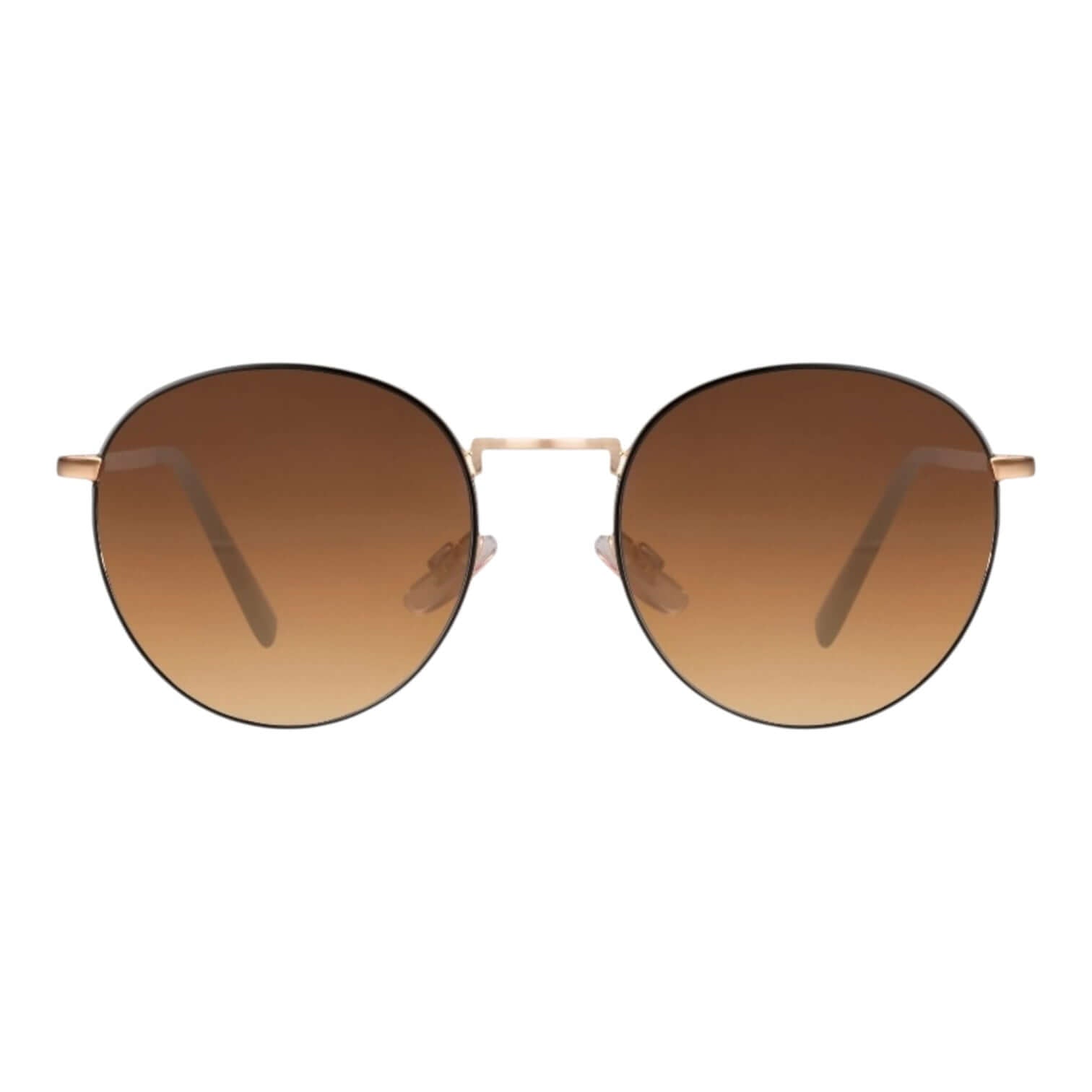 Goldene Sonnenbrille mit braunem Verlauf