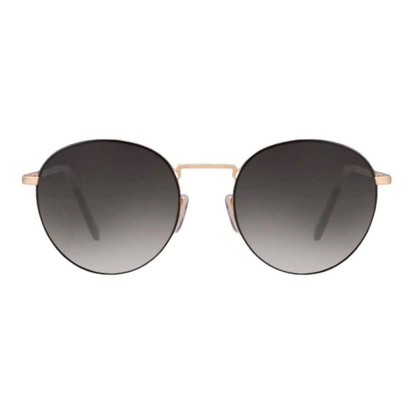 Goldene Sonnenbrille mit schwarzem Verlauf