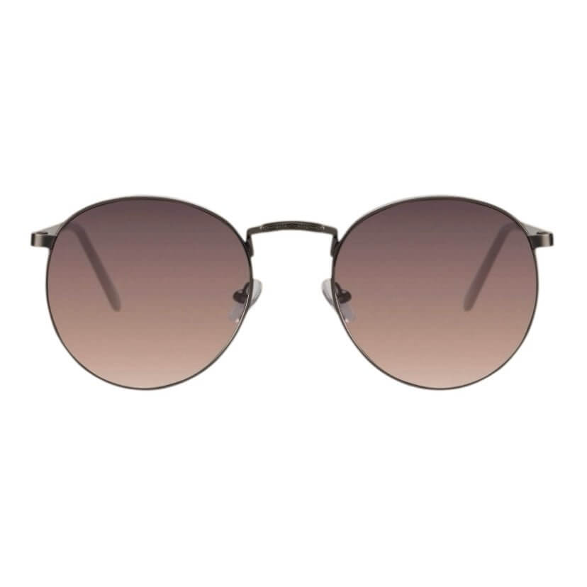 Schwarze Sonnenbrille mit gemustertem Steg