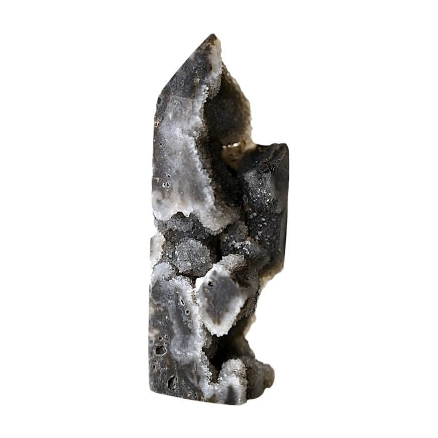 Grauer Sphalerit-Obelisk – eleganter Edelstein für Zentrierung, innere Ruhe und Balance