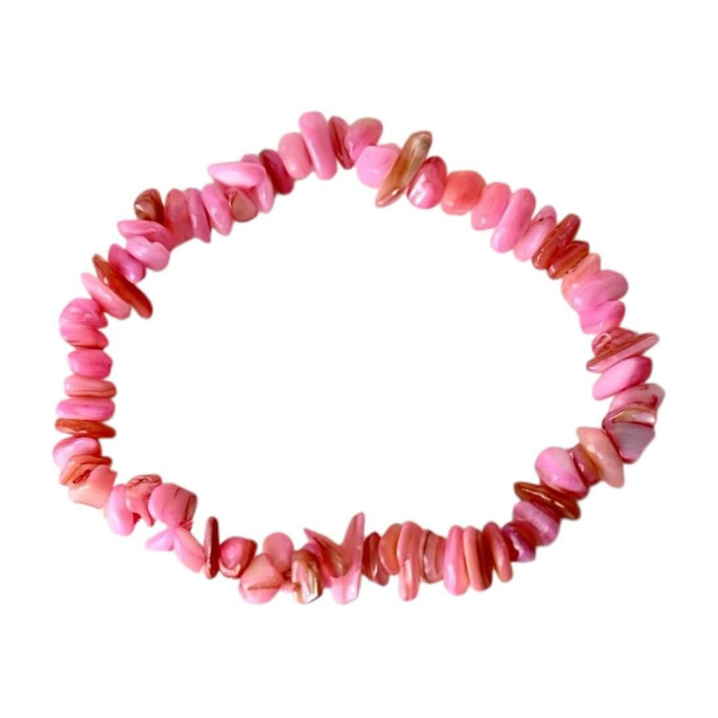 Rosa Muschelschalen Splitterarmband