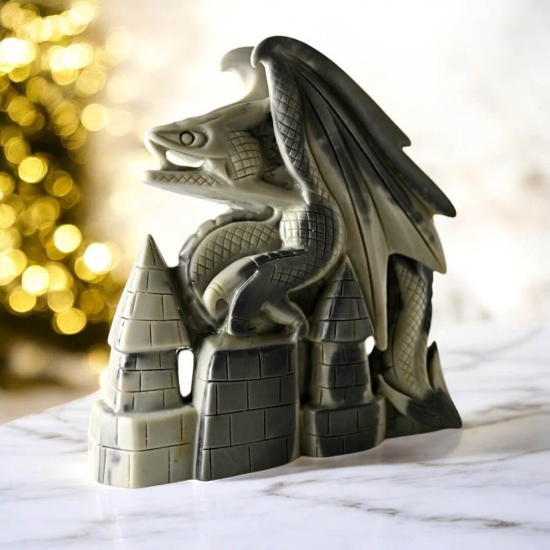 Großer Drache aus Tai-Chi-Stein – Faszinierendes Dekorationshighlight für Wohnräume