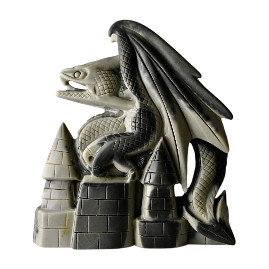 Großer Drache aus Tai-Chi-Stein – Faszinierendes Dekorationshighlight für Wohnräume