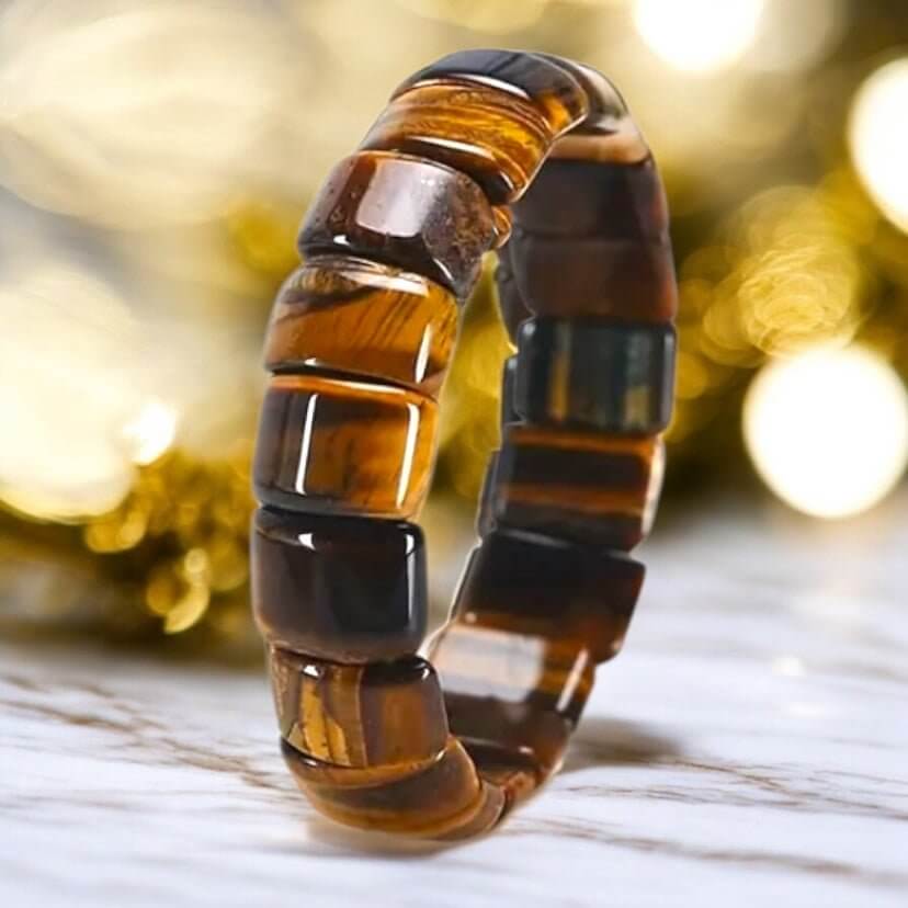 Rundes Tigerauge-Armband – Stilvolles Schmuckstück mit warmem, schimmerndem Farbton