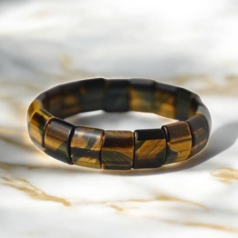 Rundes Tigerauge-Armband – Stilvolles Schmuckstück mit warmem, schimmerndem Farbton