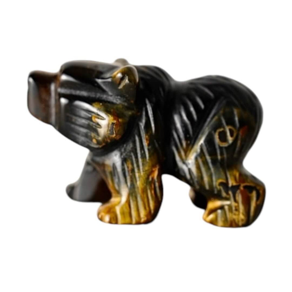 Bär aus Tigerauge - Begleiter für Mut & Kraft