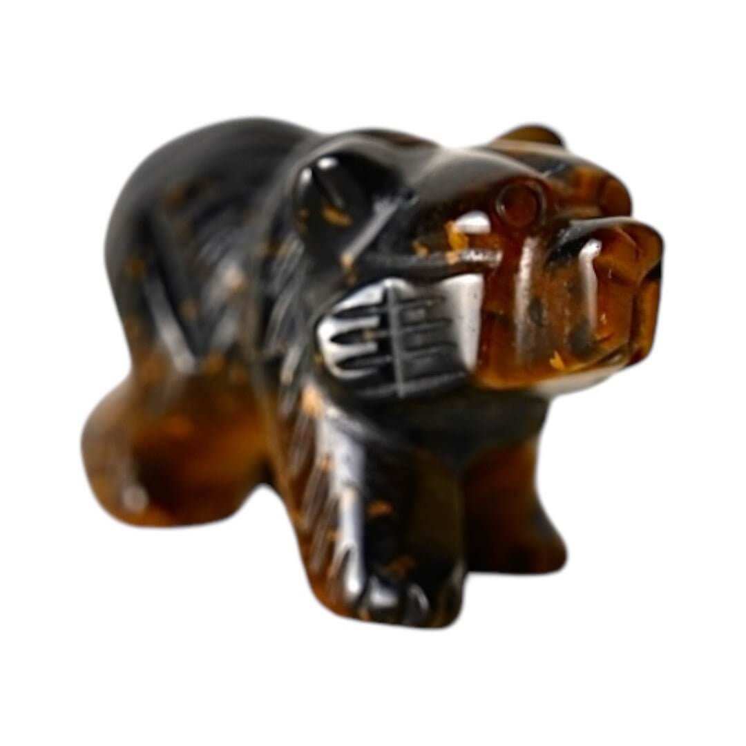 Bär aus Tigerauge - Begleiter für Mut & Kraft