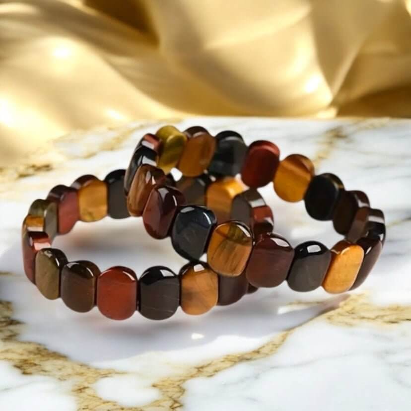 Dreifarbiges Armband mit Tigerauge – Stilvolles Schmuckstück für Selbstvertrauen und Balance
