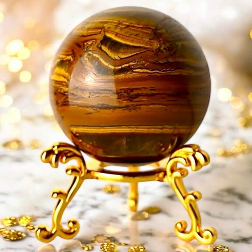 Tigerauge Edelstein Kugel – natürliche Kraftquelle für Selbstvertrauen