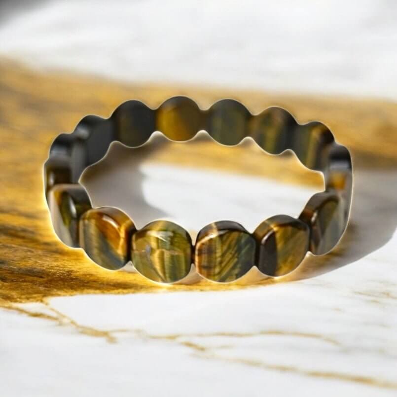 Tigerauge Facettenarmband – Warm glänzender Begleiter für Fokus und Selbstbewusstsein
