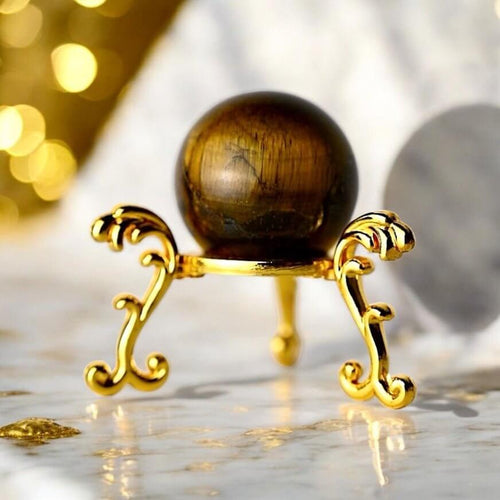 Mini Tigerauge Kugel - Warmer Schutzstein