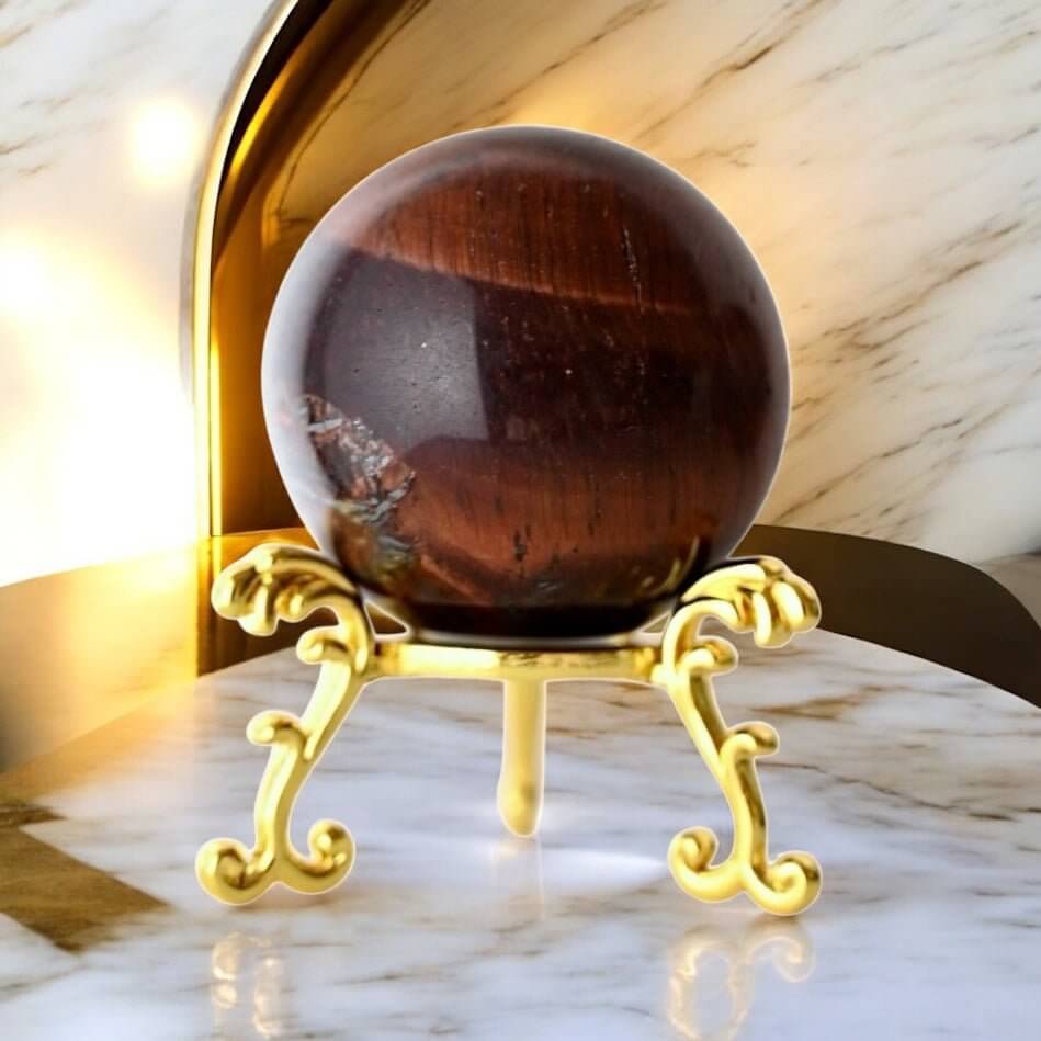 Rote Tigerauge Kugel - natürliche Schönheit mit dynamischer Wirkung