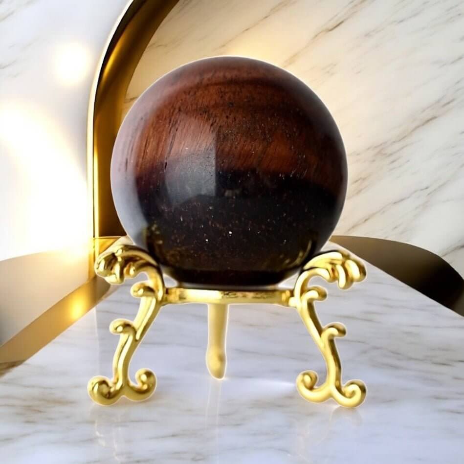 Rote Tigerauge Kugel - natürliche Schönheit mit dynamischer Wirkung