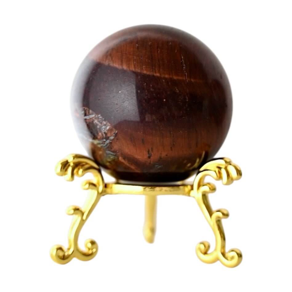 Rote Tigerauge Kugel - natürliche Schönheit mit dynamischer Wirkung