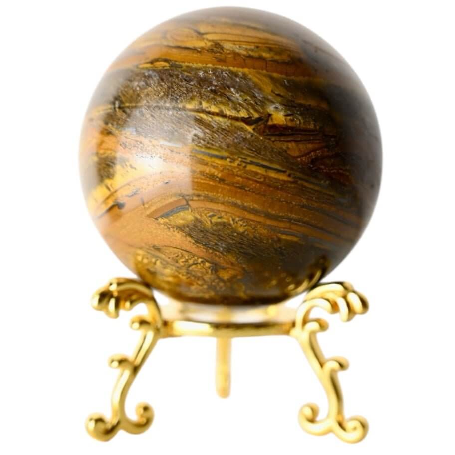 Tigerauge Kugel – warm schimmerndes Naturjuwel