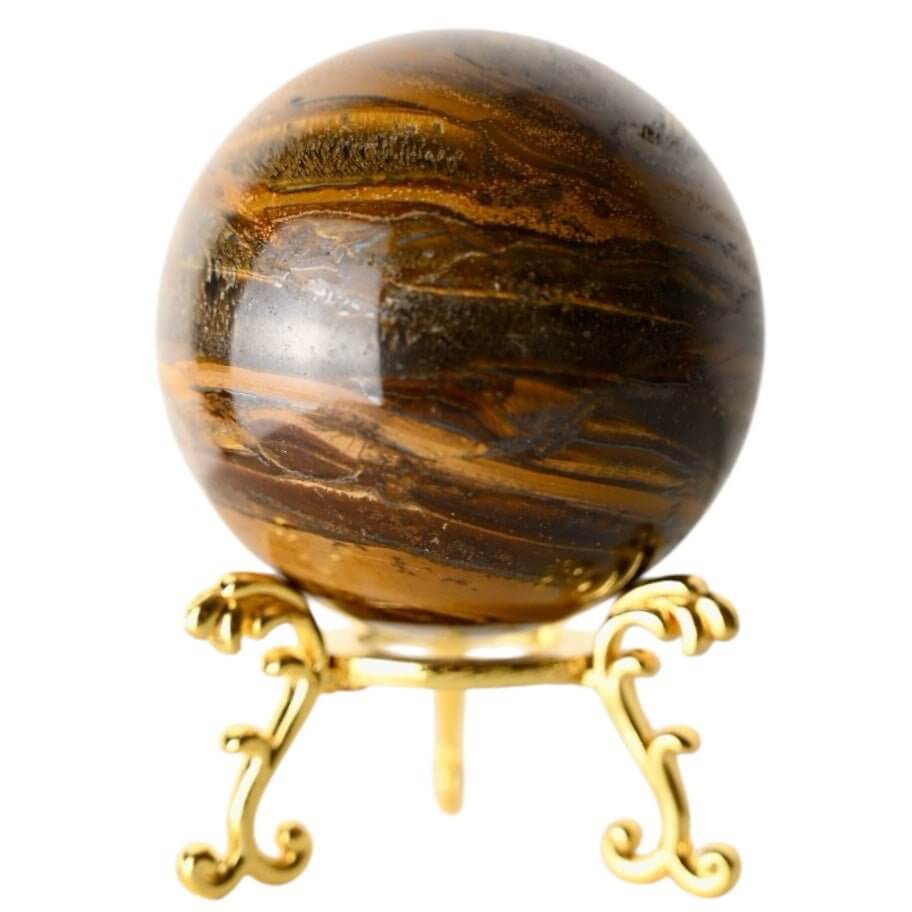 Tigerauge Kugel – warm schimmerndes Naturjuwel
