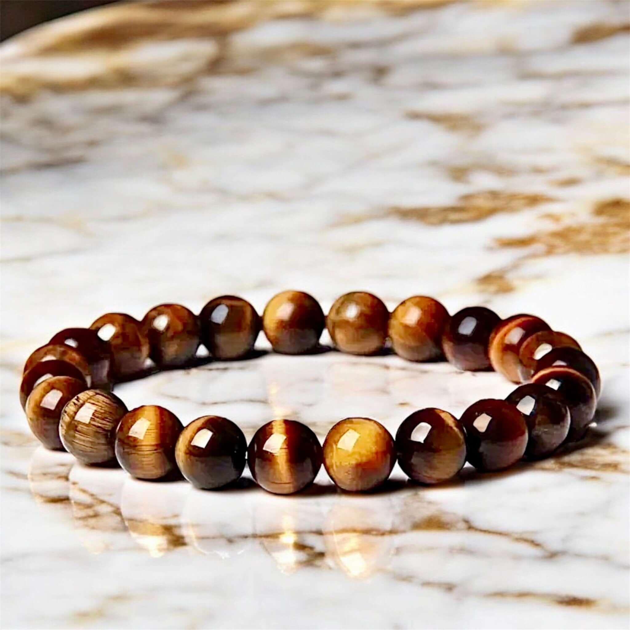 Kugelarmband aus Tigerauge – Natürliche Kraftquelle für Mut und Ausdauer