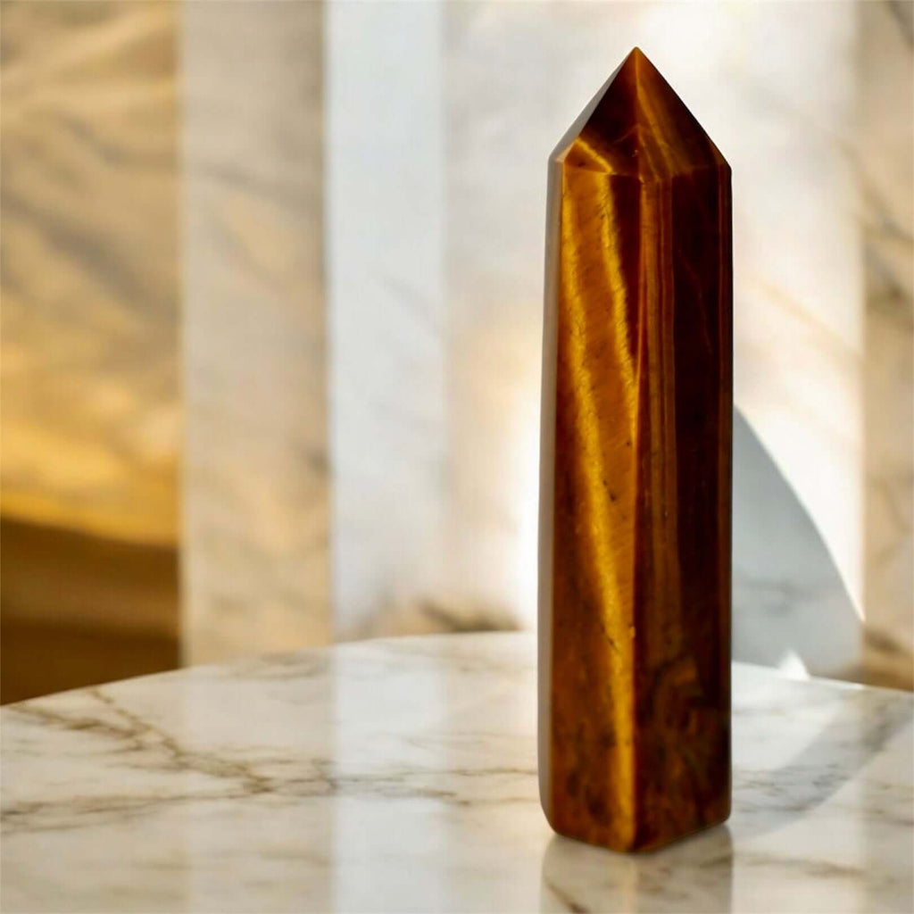 Tigerauge Obelisk – natürliche Kraftquelle für Selbstvertrauen