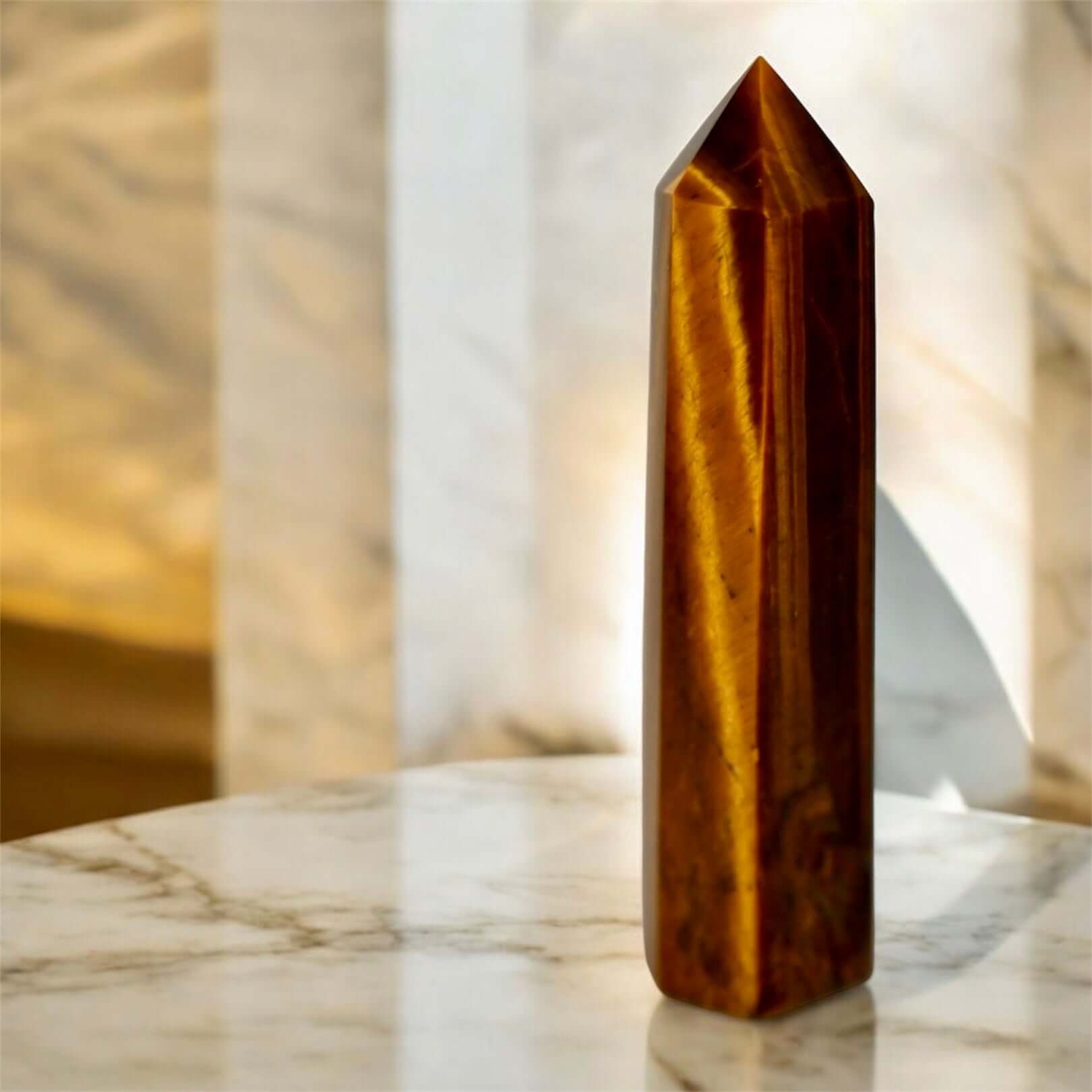 Tigerauge Obelisk – natürliche Kraftquelle für Selbstvertrauen