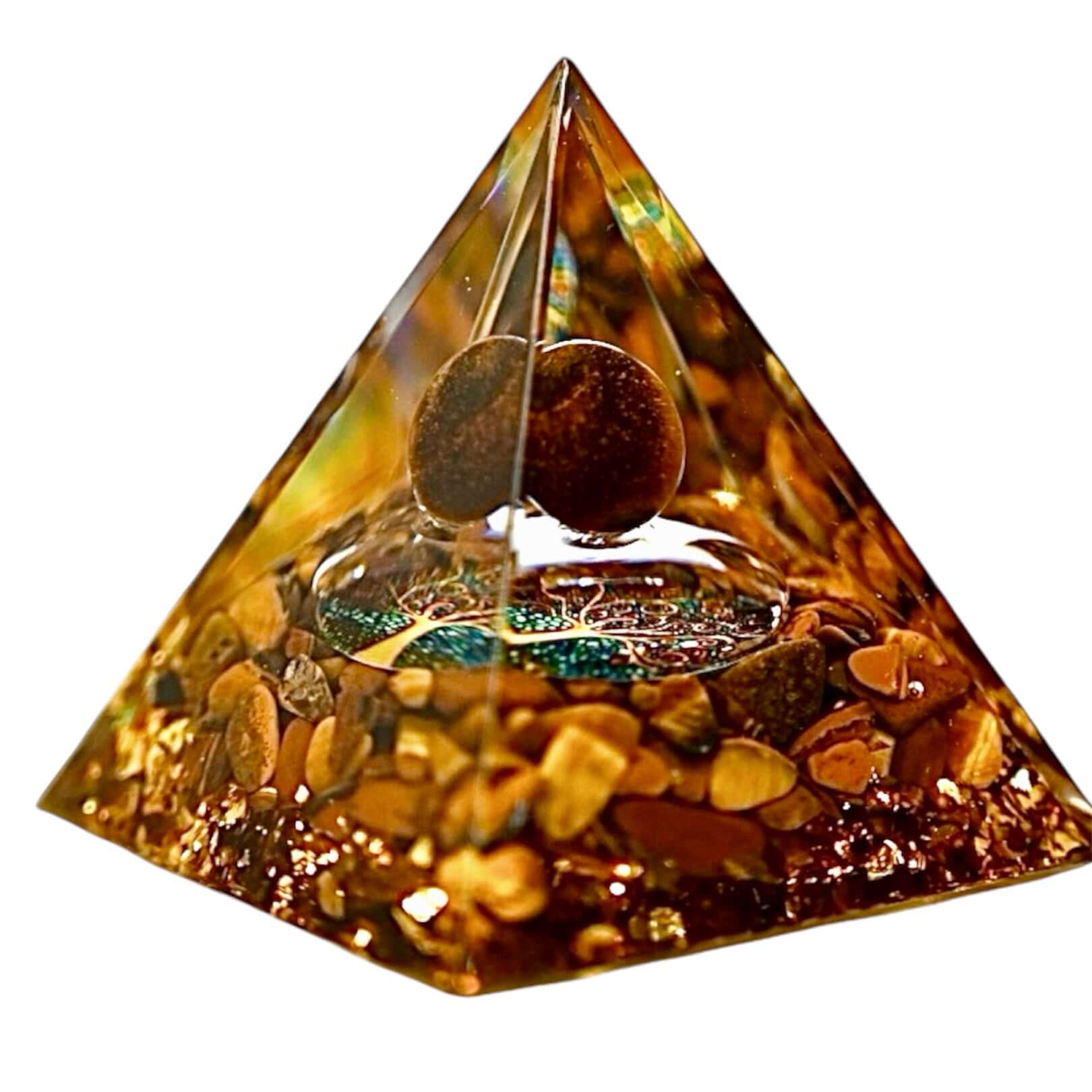 Tigerauge Orgonit Pyramide