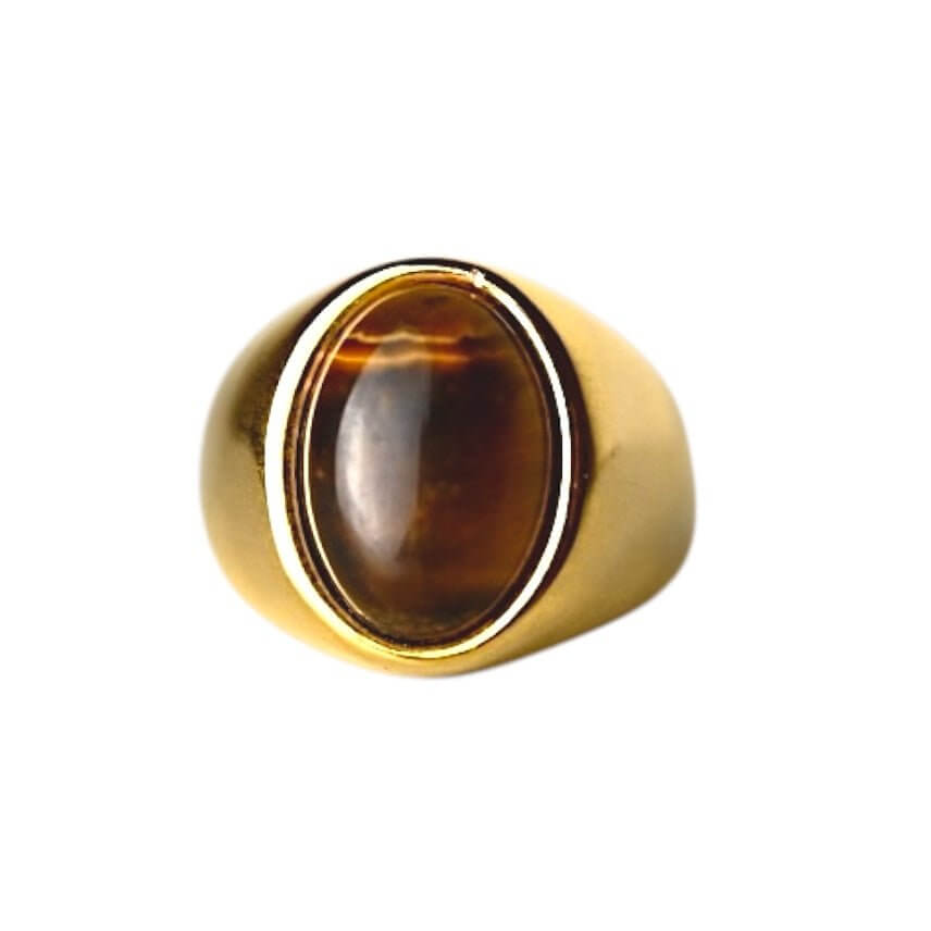 Eleganter Ring mit Tigerauge in Oval – stilvolles Highlight für kraftvolle Akzente