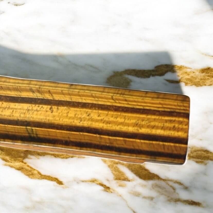 Tigerauge Scheibe – Faszinierendes Naturjuwel mit warmen Gold- und Brauntönen