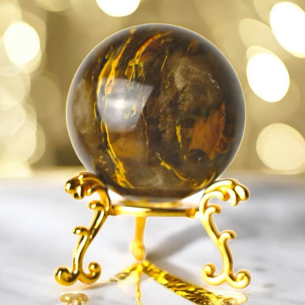 Tigerskin Quarz Obelisk – dekorativer Edelstein für Fokus und Ausgleich