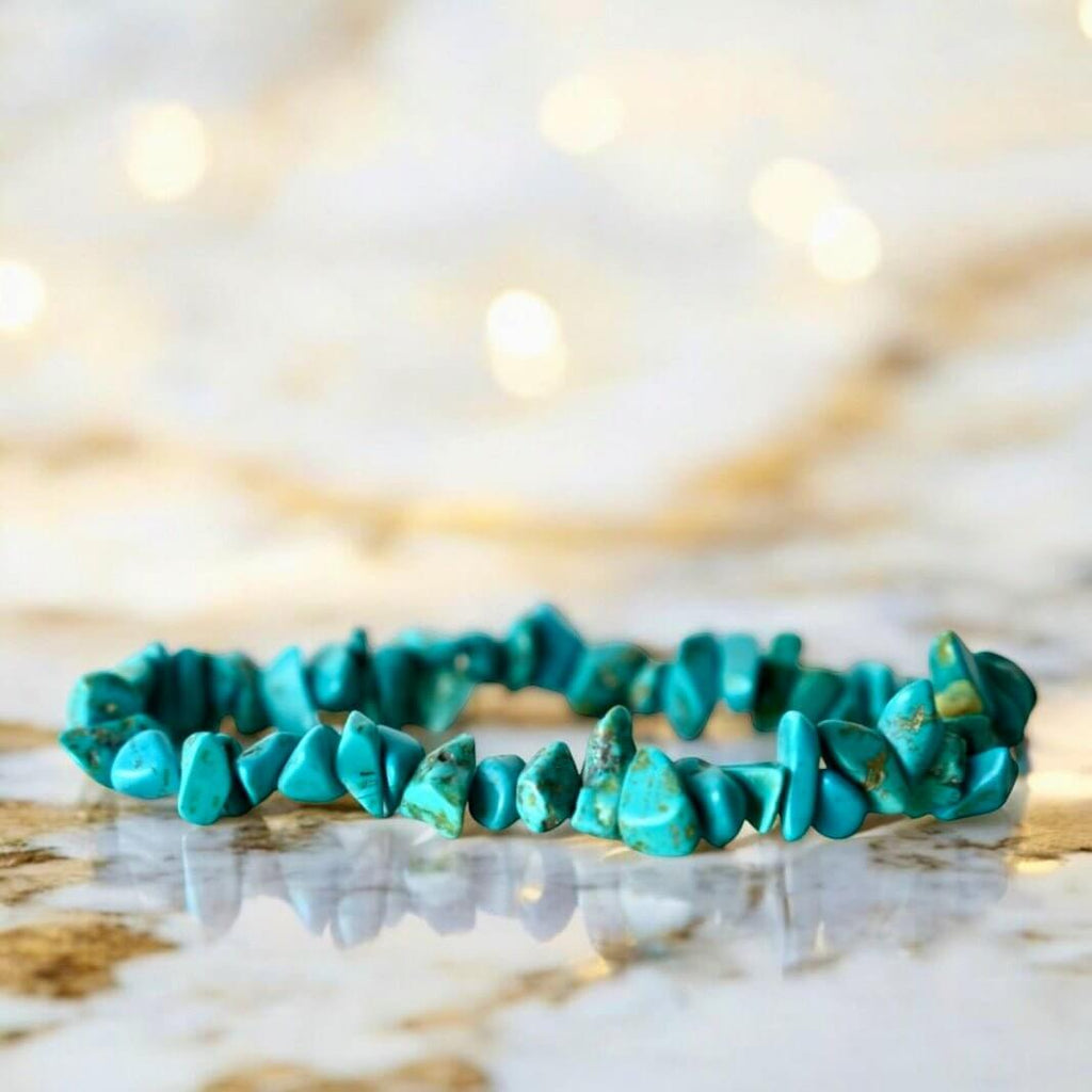 Türkis Splitterarmband – Natürliche Kraftquelle für Kommunikation und Balance