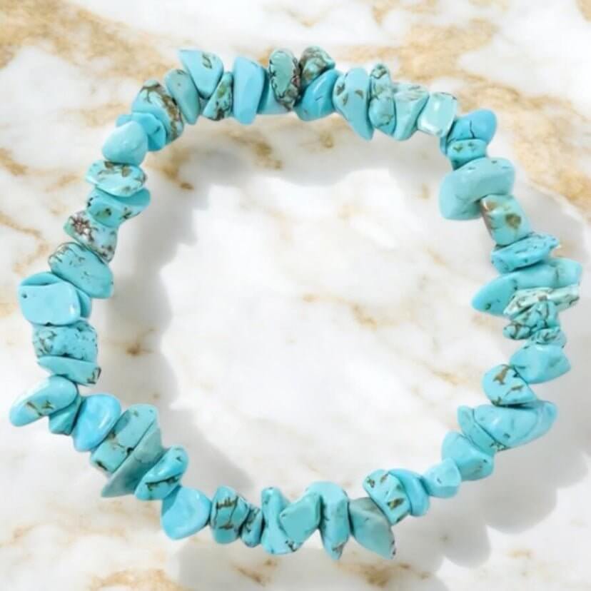 Türkis Splitterarmband – Natürliche Kraftquelle für Kommunikation und Balance